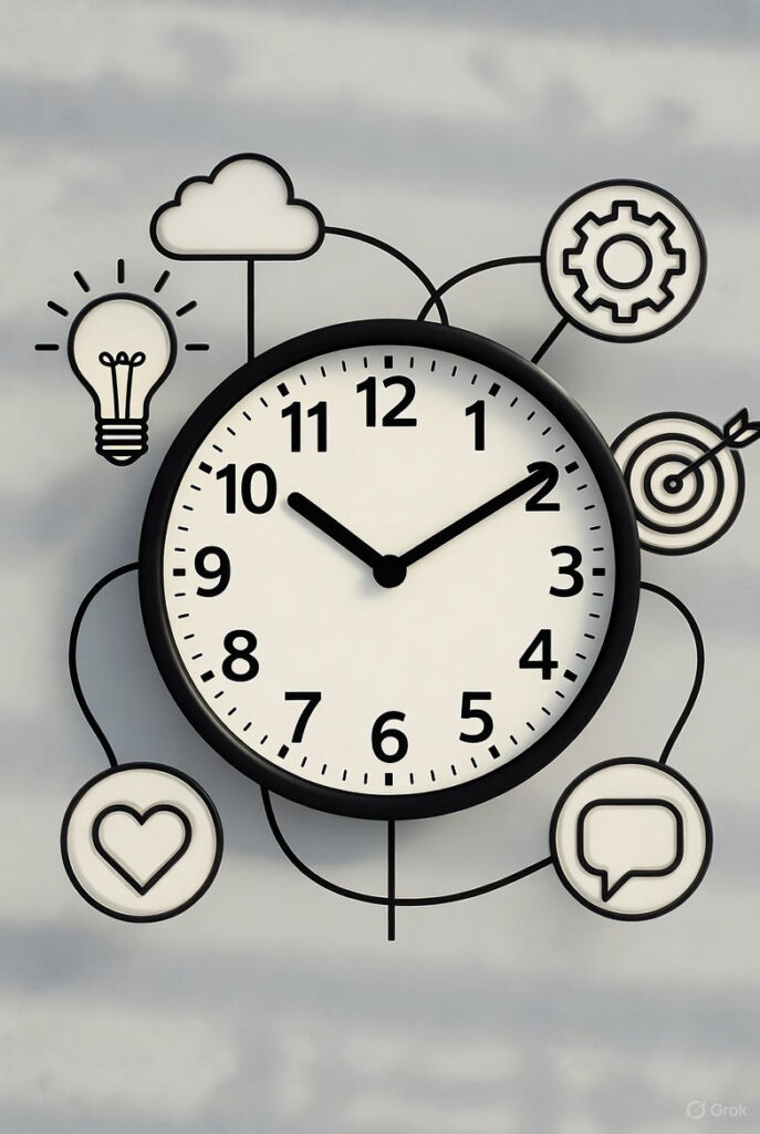 Mujer meditando cómodamente sentada en una silla junto a una ventana con luz natural